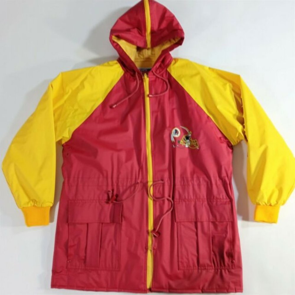 Vintage Washington Redskins Hooded Raincoat Jacket - Men's Size M - NFL Gameday